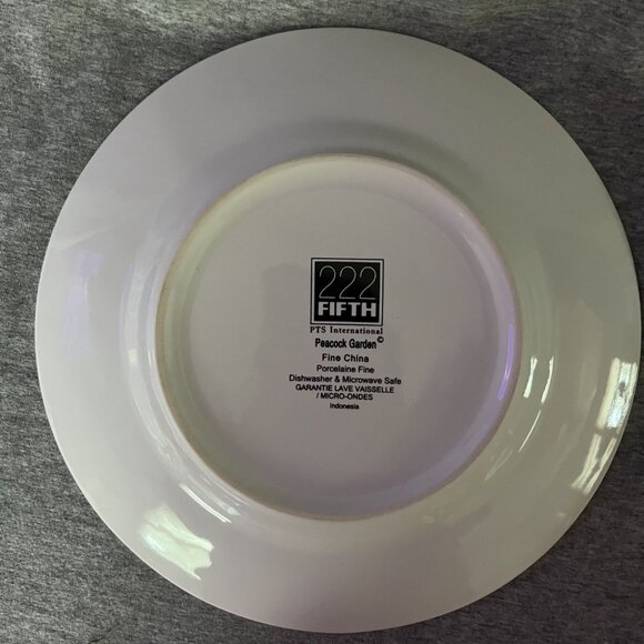 222 Fifth Salad Plates in the pattern of Peacock Garden - Picture 6 of 6